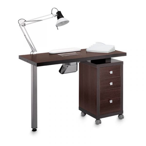 Table manucure 1 colonne rangement avec aspirateur Square Vented