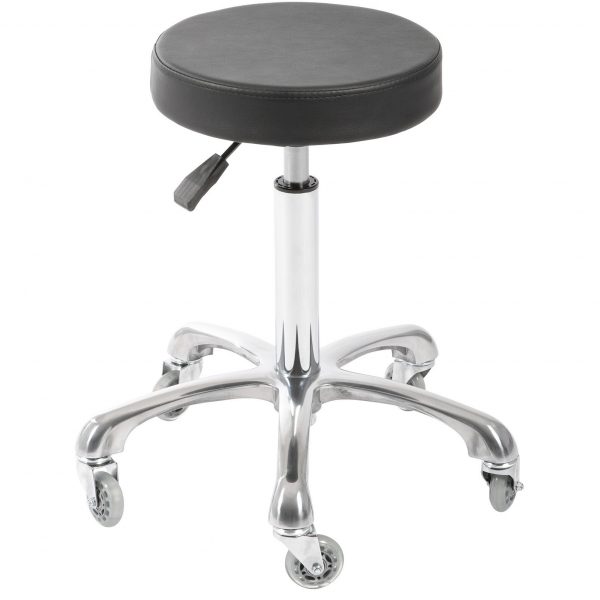 Fauteuil Bruno siège noir pied étoile