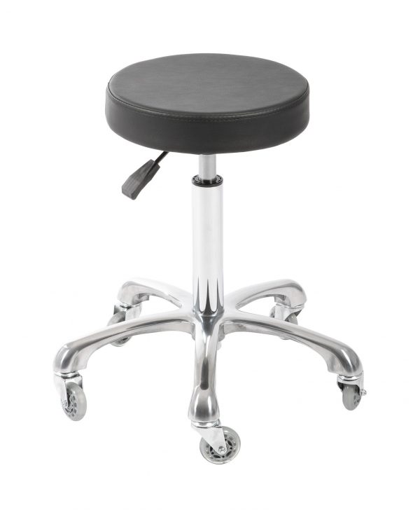 Fauteuil Bruno siège noir pied étoile