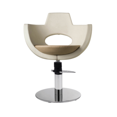 Fauteuil de coupe DREAM Beige base ronde avec pompe