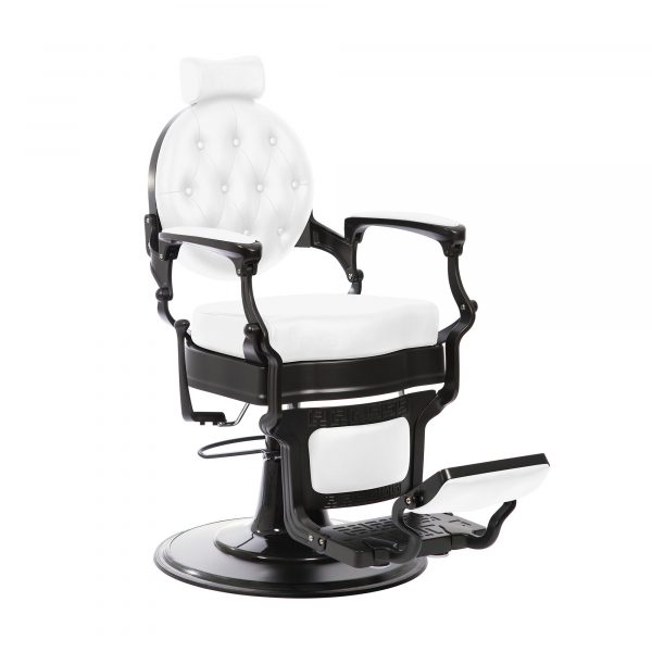 Fauteuil barbier blanc design vintag
