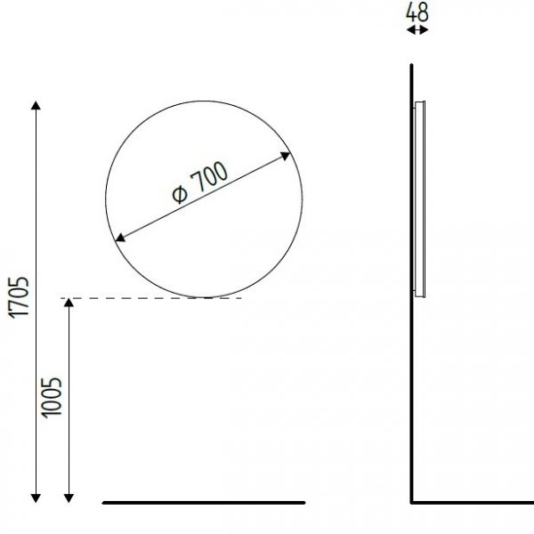 Miroir rond mural LOOK