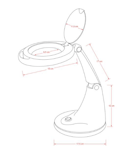 Lampe loupe LED MATTHEW