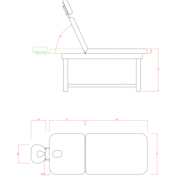 Table de massage en bois fixe ROBO