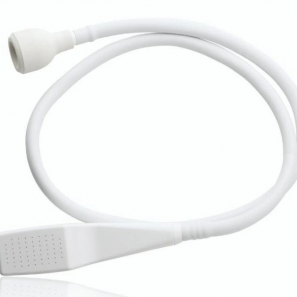 Douchette blanche avec flexible de 2 mètres pour bac de coiffure à domicile