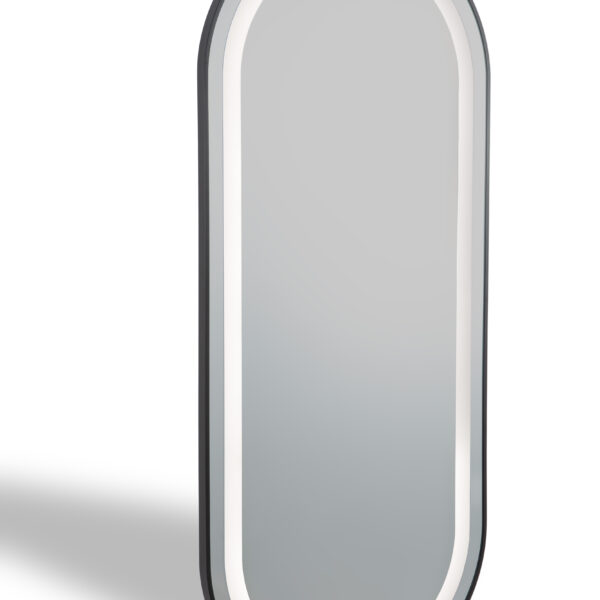 Miroir POOL à LED avec bord black pour coiffeuse salon de coiffure