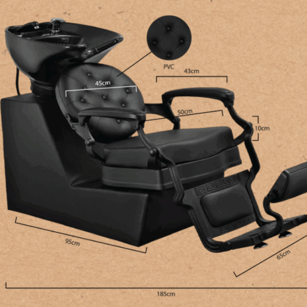 Alternative view of Bac à Shampoing Barber TEXAS
